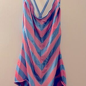 Striped Pink and Blue Bathingsuit